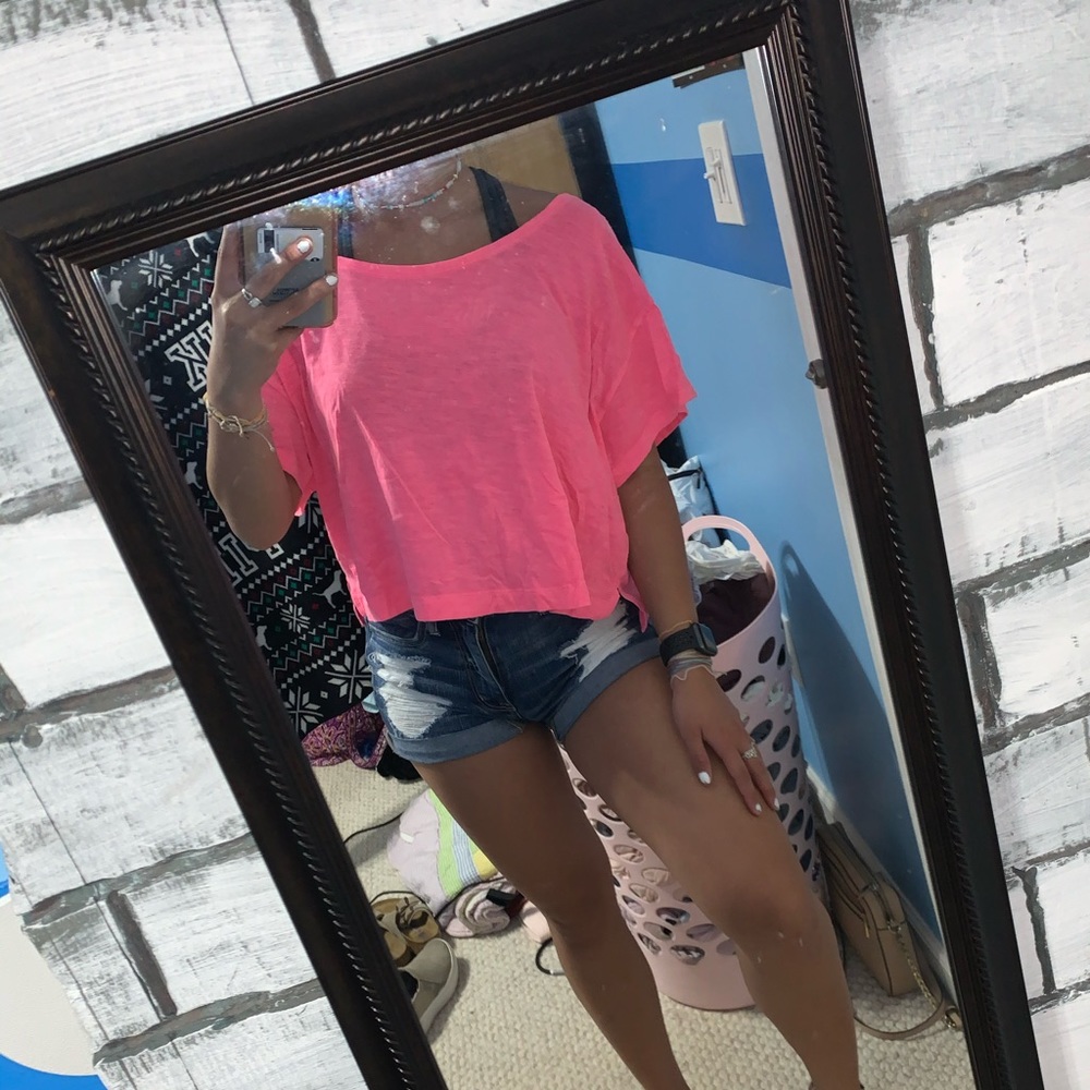 PINK cropped tee